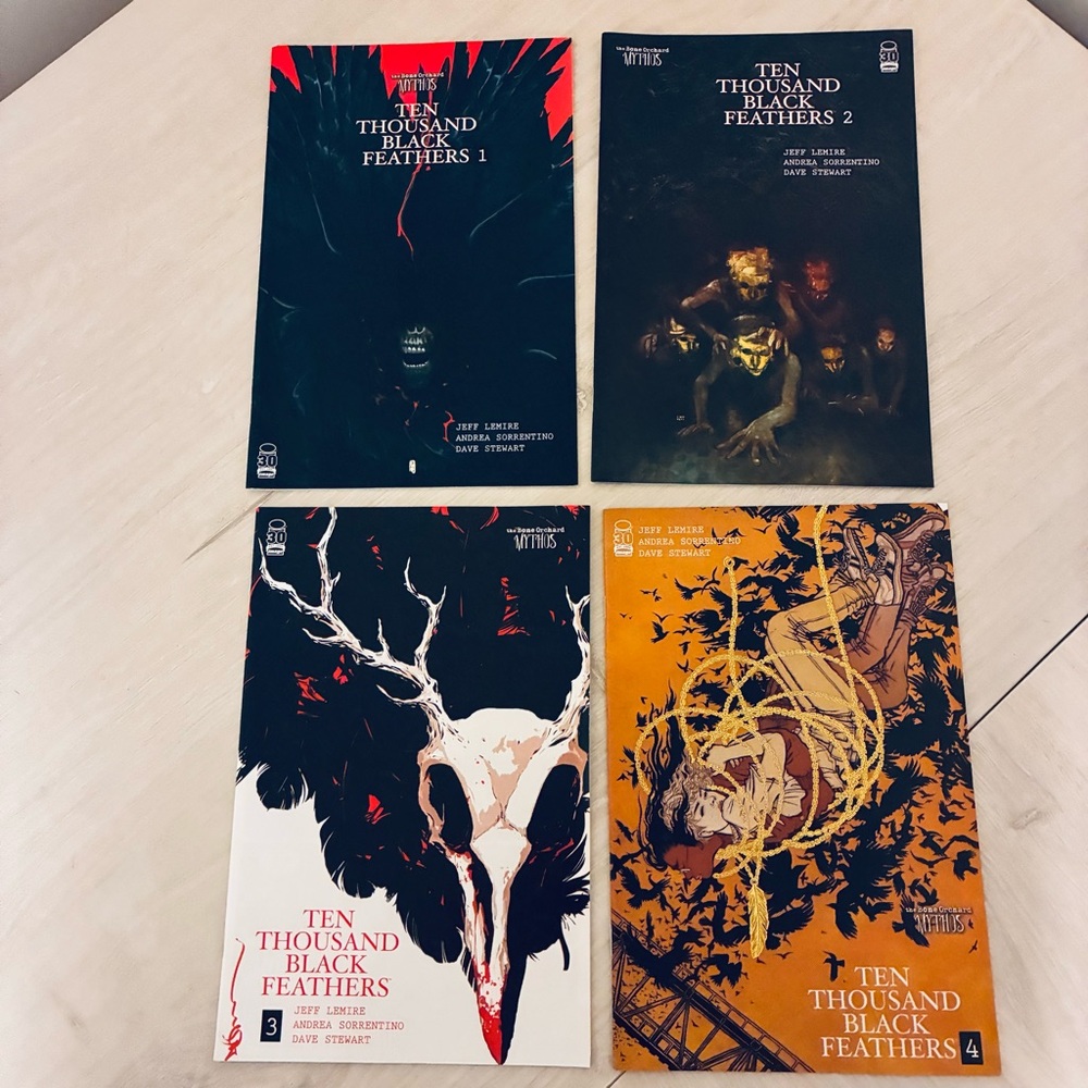 Ten Thousand Black Feathers #1–4 – Bone Orchard – Lemire – Image – Bagged – VGUC